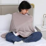 Seejoy Multi-use Nursing Cover for Breastfeeding, 360°Full Coverage Nursing Poncho, Rayon Soft & Breathable Breastfeeding Cover up (Smooth Rayon, Warm Taupe)