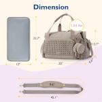 mommore Diaper Bag Tote, Large Capacity Travel Diaper bags, Hospital Bag for Labor Delivery, Baby Bag with Pacifier Case, Changing Pad