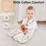 Yoofoss Baby Sleep Sack 0-6 Months 0.5 Tog Wearable Blanket for Baby, 3 Pack 100% Organic Cotton Infant Toddler Sleeping Sack 2-Way Zipper Lightweight Sleep Sack