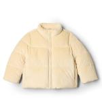Amazon Essentials x Sofia Grainge Baby Girls' Velour Puffer Jacket, Light Beige, 24 Months