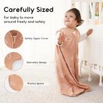 Yoofoss Baby Sleep Sack 0-6 Months 0.5 Tog Wearable Blanket for Baby, 3 Pack 100% Organic Cotton Infant Toddler Sleeping Sack 2-Way Zipper Lightweight Sleep Sack