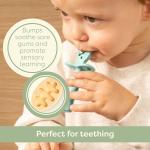 Upward Baby Silicone Baby Feeding Spoon with Anti Choke Barrier - Baby Spoons Self Feeding 6 Months, First Stage Infant Supplies and Toddler Utensils, Baby Led Weaning Soft-Tip Training Spoon, 3 Pack