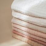 Konssy Baby Muslin Washcloths 7-Pack, 100% Cotton Baby Bath Washcloths, Soft & Absorbent Wash Cloths and Burp Cloths for Newborn Kids Girls & Boys, 11x11 inches