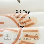 Yoofoss Baby Sleep Sack 0-6 Months 0.5 Tog Wearable Blanket for Baby, 3 Pack 100% Organic Cotton Infant Toddler Sleeping Sack 2-Way Zipper Lightweight Sleep Sack