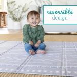 Infantino Foldable Soft Foam Play Mat, 57" Baby Mat for Floor Time, Lightweight, Easy to Store, Wipeable, Multicolor