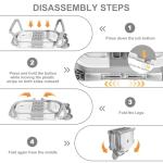 TPN Collapsible Baby Bathtub, Baby Bath Tub with Soft Cushion & Real-Time Thermometer, Baby Bathtub Infant to Toddler Tub (0-36 Months), Portable Newborn Travel Bath Tub