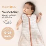 Yoofoss Baby Sleep Sack 0-6 Months 0.5 Tog Wearable Blanket for Baby, 3 Pack 100% Organic Cotton Infant Toddler Sleeping Sack 2-Way Zipper Lightweight Sleep Sack