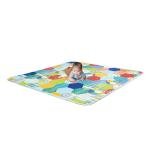 Infantino Foldable Soft Foam Play Mat, 57" Baby Mat for Floor Time, Lightweight, Easy to Store, Wipeable, Multicolor