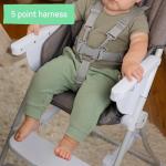 Ingenuity: ity by Ingenuity Sun Valley Compact Folding High Chair, Food-Grade Safe Plate, Safety Harness, for Ages 6 Months and Up, Unisex - Grey