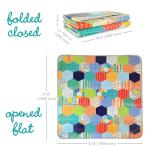 Infantino Foldable Soft Foam Play Mat, 57" Baby Mat for Floor Time, Lightweight, Easy to Store, Wipeable, Multicolor