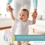 Spasilk Baby Girls' Cotton Sleepwear Footie Set with Hat, Pack of 2, Pink Flower