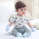 Ruliby Baby Bodysuit Boy Clothes Ribbed Newborn Infant Outfit Short Sleeve Romper 0-3 Month