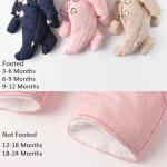 Simplee kids Baby Infant Boys Girls Snowsuit Winter Hooded Footed Warm Jumpsuit Outerwear with Gloves for 3-6 Months