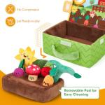 hahaland Baby Toys 6-12 Months - Fruits Vegetables Garden Plant Plush - 6 Month Old Toys Montessori Sensory Toy Carrot Flower with Rattles Mirror Squeaker Textures Crinkle Tissues Easter Baby Gifts