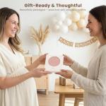 Konssy Muslin Baby Bibs for Girls – Soft 100% Cotton Drool Bibs, Ruffle Trim for Newborns & Toddlers 0-36 Months 3-Pack