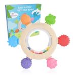 Yoolane Baby Teething Ring Toys [Original] - Silicone Rattle Teethers for Babies, Dinosaur Baby Teether Chew Toys Teething Relief, Stuff Essentials and Gifts for Toddler Infant Boys Girls 3+ Months