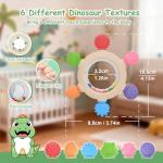 Yoolane Baby Teething Ring Toys [Original] - Silicone Rattle Teethers for Babies, Dinosaur Baby Teether Chew Toys Teething Relief, Stuff Essentials and Gifts for Toddler Infant Boys Girls 3+ Months