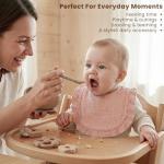 Konssy Muslin Baby Bibs for Girls – Soft 100% Cotton Drool Bibs, Ruffle Trim for Newborns & Toddlers 0-36 Months 3-Pack