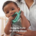 Frida Baby Get-A-Grip Silicone Teether for Teething Pain Relief, BPA-Free Food-Grade Teething Toys for Infant Baby Newborn 0-6, 12, 18 Months, Easy-Grip Teether Ring, PVC-Free, Teal