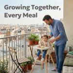 Mallify 3-in-1 Wooden High Chair, Convertible High Chairs for Babies and Toddlers, Baby Highchair with Adjustable Legs & Dishwasher-Safe Tray, Sleek Hardwood & Premium PU Cushion, Beige