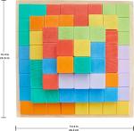 Fisher-Price Toddler Toy Wooden Stacking Blocks, 65 Wood Pieces for Preschool Kids Ages 18+ Months