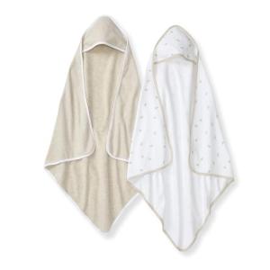 Hooded Towels, Absorbent Knit Terry, Super Soft Single Ply, 100% Organic Cotton