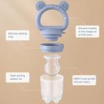 2 Pack Silicone Baby Fruit Feeder with Mini Freezer Tray, Breastmilk Popsicle Molds for Baby Teething Relief, Fresh Food Feeder for Safe Infant Self Feeding, Extra Food Pouches