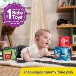 Baby Einstein Alpha Stacks Baby Learning Blocks, Soft, Multisensory Stacking Toys with Letters A-Z, Animals, Colors & Textures, Set of 4, Ages 3 Months+