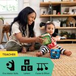 Baby Einstein Alpha Stacks Baby Learning Blocks, Soft, Multisensory Stacking Toys with Letters A-Z, Animals, Colors & Textures, Set of 4, Ages 3 Months+