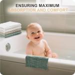 Cuddle Campus Baby Washcloths 6 Packs, Muslin Washcloths Baby,Cotton Burp Cloths, Extra Absorbent and Soft Wash Clothes for Newborns, 12x12 Inches