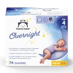 Amazon Brand - Mama Bear Overnight Diapers, Size 4, 74 Count
