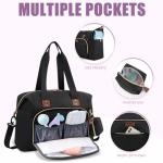 Tuwubi Diaper Bag Tote,Baby Diaper Bag with Pacifier Case Large Travel Diaper Tote Caddy for Mom and Dad Multifunction Large Baby Bag - M-Black