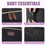 Tuwubi Diaper Bag Tote,Baby Diaper Bag with Pacifier Case Large Travel Diaper Tote Caddy for Mom and Dad Multifunction Large Baby Bag - M-Black