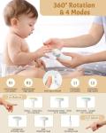 Lictin Baby Healthcare and Grooming Kit, 26 in 1 Rechargeable Nail Trimmer Electric Set,Safe File with Auto Light, Newborn Nursery Health Care Portable Safety Set for Infant Toddlers Boys Girls, Grey