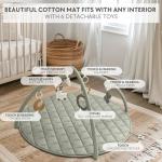 Beautiful Baby Play Gym - Soft Cotton Mat with 6 Cute Toys Creates The Perfect Activity Area for Your Girl/Boy - Stylish Infant Floor Playmat Fits Nicely with Any Playroom Decor