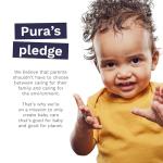 Pura Natural Sensitive Baby Wipes, 99% Water, Unscented & Hypoallergenic, Suitable for Sensitive & Eczema-prone Skin, Fragrance Free & Hypoallergenic, EWG Verified, 1 Pack of 60 Wet Wipes