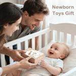 Baby Rattles - Teething Toys 3-6 Months, Baby Toys 0-6 Months, Sensory Toys for Newborn Babies, Rattles for Babies 0-6 Months, Neutral Color Baby Shower Gift (3PCS)