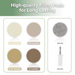 haakaa Baby Nail Care Electric Baby Nail File Kit with LED Light, Baby Nail Clippers for Newborn/Infants/Adults Toenails and Fingernails, 6 Replacement Heads & Storage Case, Acorn