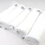 HonestBaby Unisex Baby Organic Cotton Washcloth Multi-Pack Winter Accessory Set, 5-Pack Honestly Pure White, One Size