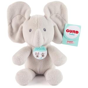GUND Baby Peek-a-Boo Flappy Elephant Plush, Elephant Stuffed Animal, Baby Toy for Ages 0 and Up, Gray, 7" (Batteries Not Required)