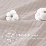 SWEET DOLPHIN Muslin Hooded Baby Bath Towels - 2 Pack 100% Cotton Towel for Babies, Infants, Toddlers - 32x32Inch - Highly Absorbent and Newborn Essential, Light Bean Paste