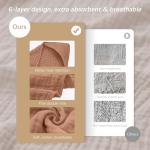 SWEET DOLPHIN Muslin Hooded Baby Bath Towels - 2 Pack 100% Cotton Towel for Babies, Infants, Toddlers - 32x32Inch - Highly Absorbent and Newborn Essential, Light Bean Paste