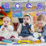 Chuya Baby Teether Toy Chew Toys for Babies 3-24 Months TV Remote Control Shape Teething Relief for Infants (Black)