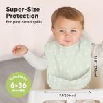 KeaBabies 3-Pack Waterproof Baby Bibs for Eating - Lightweight Toddler Feeding Bibs with Large Food Catcher, Mess Proof, Food-Grade Baby Eating Essentials, Easy to Put On & Clean (Bloom)