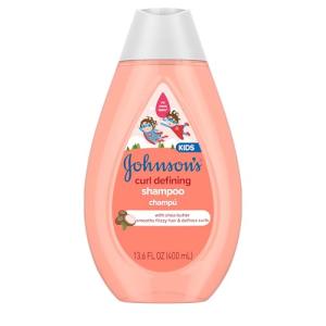 Johnson's Kids' Curl Defining Shampoo with Shea Butter, Cleanses, Smooths Frizz, & Defines Waves & Curls for 24 Hours, 13.6 fl. oz
