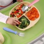 Pimoys 6 Pieces Toddler Utensils Forks and Spoons,Kids Silverware Set with Plastic Handle Stainless Steel Toddler Silverware,Dishwasher Safe