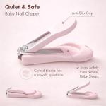 YIVEKO Baby Nail Kit, 4-in-1 Baby Nail Care Set with Cute Case, Baby Nail Clippers, Scissors, Nail File & Tweezers, Baby Manicure Kit and Pedicure kit for Newborn, Infant, Toddler, Kids-Owl Pink