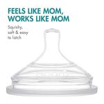 Boon Nursh Bottles - Silicone Baby Bottles Help Ease Colic Symptoms - Formula and Breast Milk Only Touch Food-Grade Silicone - Medium Flow - 8 Oz - Blue