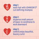 Johnson's Kids' Curl Defining Shampoo with Shea Butter, Cleanses, Smooths Frizz, & Defines Waves & Curls for 24 Hours, 13.6 fl. oz