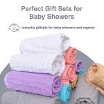 SWEET DOLPHIN 12 Pack Baby Muslin Washcloths - Soft Face Cloths for Newborn, Absorbent Bath Wash Cloths, Wipes, Burp Rag - Toddlers Essentials Stuff, Baby Registry as Shower -10"x10", Multicolor